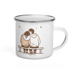 Personalized Couple Sitting Under Starry Night – Custom Romantic Anniversary Gift for Partners