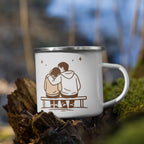 Personalized Couple Sitting Under Starry Night – Custom Romantic Anniversary Gift for Partners