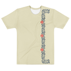 Retro Scroll Blossom - Cream Color Men’s T-Shirt