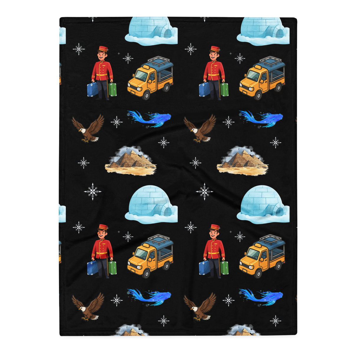 Around the World Adventure Travel Baby Blanket
