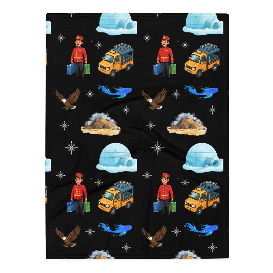 Around the World Adventure Travel Baby Blanket