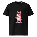 Mini Bull Terrier with Boba Tea - Organic Cotton Unisex T-shirt