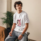 Mini Bull Terrier with Boba Tea - Organic Cotton Unisex T-shirt